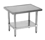 image of Globe XTABLE Undershelf Mixer Table (30"W x 24"D x 24" H) with Galvanized Base & Stainless Steel Top