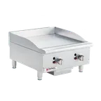 image of Cecilware® Pro CE-G24TPF 24" Countertop Gas Griddle with Thermostatic Controls, 60.000 BTU