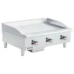 image of Cecilware® Pro CE-G36TPF 36" Countertop Gas Griddle with Thermostatic Controls, 90.000 BTU