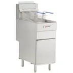 image of Cecilware® Pro FMS403NAT 15" Floor Model Natural Gas Full Pot Fryer, 40 lbs