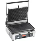 image of Cecilware® Pro TSG1G 15" Single Sandwich Panini Grill w/ Cast Iron Grroved Plates, 110V