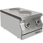 image of Garland US Range ED-15HSE 15" Designer Series Electric Countertop Hotplate w/ (2) Solid Burners, Manual Controls, 5.2 kW
