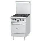 image of Garland US Range G24-4S 24" Gas Restaurant Range w/ (4) Open Burners, (1) Cabinet Base, 132.000 BTU 