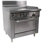 image of Garland US Range G48-G48SS 48" Gas Restaurant Range w/ 48" Full Griddle, (2) Cabinet Bases, 72.000 BTU