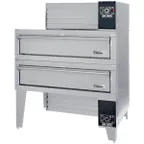 image of Garland US Range G56PT/B 63" Double Air Deck Gas Pizza Oven with Bottom and Top Mounted, 160.000 BTU