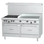 image of Garland US Range GF60-4G36RR 60" Gas Restaurant Range w/ (4) Open Burners, 36" Griddle, (2) Standard Ovens, 234.000 BTU