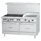 image of Garland US Range GF60-6G24RR 60" Gas Restaurant Range w/ (6) Open Burners, 24" Griddle, (2) Standard Ovens, 268.000 BTU