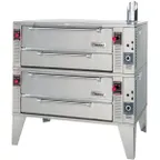 image of Garland US Range GPD-48-2 63" Double Deck Gas Pizza Oven with 48" Deck Width, 8" Height, 192.000 BTU