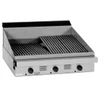 image of Garland US Range M34BT 34" Gas Heavy Duty Range w/ 34" Full Briquette Charbroiler, Modular Base, 90.000 BTU