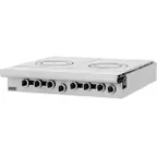 image of Garland US Range M45T 34" Gas Heavy Duty Range w/ (2) Front Fired Hot Tops, Modular Base, 90.000 BTU