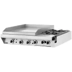 image of Garland US Range MST42T-E 34" Gas Heavy Duty Range w/ (2) Open Burners, 17" Griddle Left, Electric Ignition and Flame Fail, Modular Base, 103.000 BTU