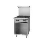 image of Garland US Range U24-4S 24" Gas Restaurant Range w/ (4) Open Burners, (1) Cabinet Base, 128.000 BTU