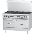 image of Garland US Range U48-8RS 48" Gas Restaurant Range w/ (8) Open Burners, (1) Standard Oven, (1) Cabinet Base, 294.000 BTU