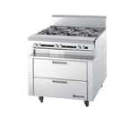 image of Garland US Range UN17R108 108" 8 Drawers Polar Cuisine Refrigerated Chef Base, Remote