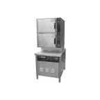 image of Groen HY-6SE-36 6 Pan Electric Stainless Steel Pressureless Steamer, (2) Stacked, 36" Cabinet
