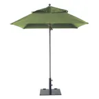 image of Grosfillex 98662431 Windmaster Umbrella, 6-1/2 ft., Square Top, Pistachio, 1-1/2" Aluminum Pole