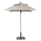 image of Grosfillex 98662531 Windmaster Umbrella, 6-1/2 ft., Square Top, 1-1/2" Aluminum Pole, Recacril Fabric