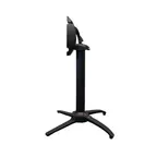 image of Grosfillex UT168017 Quattro Contact Terrace Table Base, Dining Height, Aluminum, Black, Tilts, Nests 5 Tables