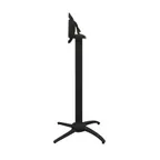 image of Grosfillex UT169017 Quattro Contact Terrace Table Base, Bar Height, Aluminum, Black, Tilts, Nests 5 Tables