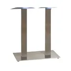 image of Grosfillex US506009 Gamma Lateral Base, Bar Height, 16x28, Stainless Steel, Silver Finish