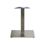 image of Grosfillex US518009 Gamma Marine 316 Stainless Steel Table Base, 22x22, Bar Height, Silver Gray