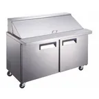 image of Grista GRSLM-2D 47" Two Section Mega Top Salad/Sandwich Prep Table w/ 2 Doors, 18 Pan