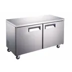 image of Grista GRUCRF-48 47" 2-Door Undercounter Refrigerator, Stainless Steel, 11.2 cu. ft., Self-Contained