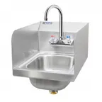 image of GSW USA HS-1217S 13" Wall Mounted Hand Sink with Faucet / 3 Splashes
