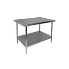 image of GSW USA WT-P3036 36" Open Base Work Table with Undershelf - Without Backsplash / 16 Gauge Top