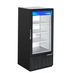 image of HABCO ESM10HC - 23" 1‑Section Black Glass Door Merchandiser, 9‑23 cu ft, Cassette R290, 1/4 HP 115V