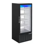 image of Habco ESM12HC - 23" Black 1‑Section Glass‑Door Merchandiser, 9‑23 cu ft, R290, 1/4 HP 115V, LED Light
