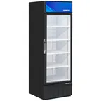 image of Habco ESM18HC - 23" Merchandiser, 1‑Section Black Refrigerator, 9‑23 cu ft, Glass Door, R290, 1/4 HP 115V