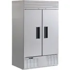 image of HABCO SE46HCSX 47.5" Two Section Reach-In Refrigerator w/ 2 Solid Doors, Bottom Mount, White Aluminum Interior, 46 cu. ft.