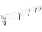 image of Hatco B950SWIVEL-144 Stationary Sneeze Guard