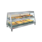 image of Hatco GRHD-4PD 58 1/2"  Glo-Ray® Heated Display Case, Countertop, See-Thru Design, (4) Pan Dual Shelf