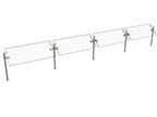 image of Hatco ORBIT360-144 Stationary Sneeze Guard