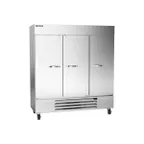 image of Beverage Air HBR72HC-1 75" 3-Section Reach-In Refrigerator w/ 3 Solid Full Doors, Bottom Mount, 1/2 hp, 69 cu. ft.