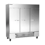 image of Beverage Air HBRF72HC-1-C 75" 3-Section Reach-In Refrigerator Freezer Combo w/ 3 Solid Doors