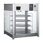 image of Adcraft HDRP-158 25" Countertop Rotating Pizza Display Warmer w/ 4 Shelves, Full-Service