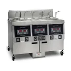 image of Henny Penny OFG323.07 Multiple Battery Natural Gas Fryer w/ (3) 65 lbs Frypots, Built-In Filter, Computron™ 1000