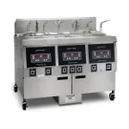 image of Henny Penny OFG323.09 Multiple Battery Gas Fryer w/ (3) 65 lbs Frypots, Built-In Filter, LP Gas, Computron™ 1000