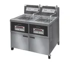image of Henny Penny OFG342.0 Multiple Battery Gas Fryer w/ (2) 90 lbs Frypots, Built-In Filter, Open Pot