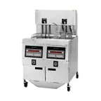 image of Henny Penny OGA322.05 Multiple Battery LP Gas Fryer w/ (2) 65 lbs Frypots, Built-In Filter, Auto Lift, COMPUTRON 8000