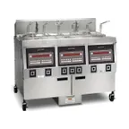 image of Henny Penny OGA323.04 Multiple Battery Natural Gas Fryer w/ (3) 65 lbs Frypots, Built-In Filter, Auto Lift, COMPUTRON 8000