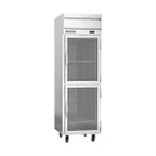 image of Beverage Air HF1HC-1HG 26" 1-Section Reach-In Freezer, 2 Half Glass Doors, Top Mount, 21.06 cu. ft.