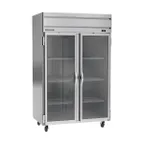 image of Beverage Air HF2HC-1G 52" 2-Section Reach-In Freezer w/ 2 Glass Doors, Top Mount, 46.29 cu. ft.