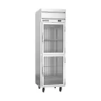 image of Beverage Air HFPS1HC-1HG 26" 2-Half Glass Door Reach-In Freezer, Top Mounted, 21 cu. ft., Stainless Steel