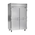 image of Beverage Air HFS2HC-1HS 52" 4 Half Solid Doors 2-Section Reach-In Freezer, Top Mount, 45.2 cu. ft., Stainless Steel