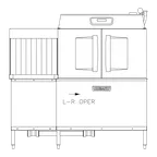 image of Hobart CL66C-BAS+BUILDUP 66" Conveyor Dishwasher, 200 Rack/Hr - High/Low (convertible) Specify Tank