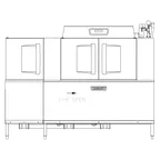image of Hobart CL86-BAS+BUILDUP 86" Conveyor Dishwasher-340 Racks/Hr-High/Low (convertible) Specify Tank